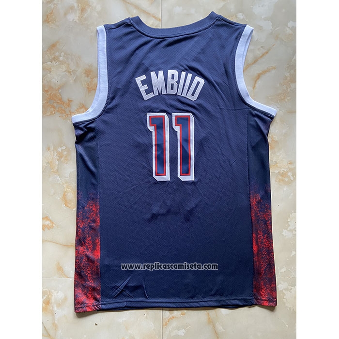 Camiseta USA 2024 Joel Embiid #11 Azul1